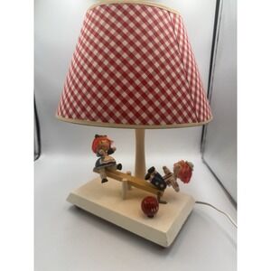 Raggedy Anne And Andy Teeter Totter Musical Lamp Preowned STILL WORKS TESTED